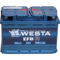 Автомобильный аккумулятор Westa EFB 6СТ-60 VLR Euro (60 А·ч) в Солигорске
