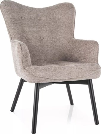 Интерьерное кресло Signal Carmen Raven 30 т (емно-бежевый/черный мат)