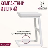 Табурет Millwood СДН-6 Арне 2 Л (белый/металл белый)