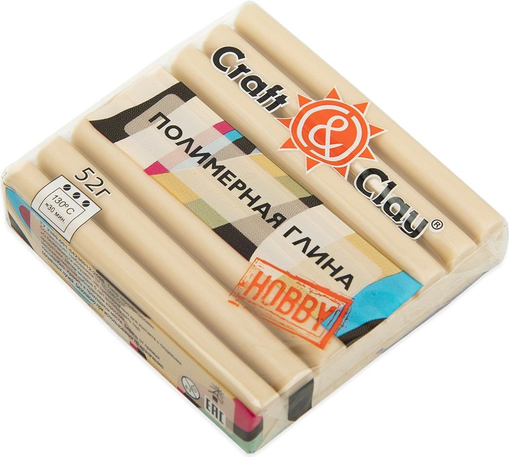 

Полимерная глина Craft&Clay полимерная глина для лепки кукол CCH кашемир (52 г, 1705 тауп)