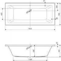 Ванна Cezares PLANE-160-70-42-W37