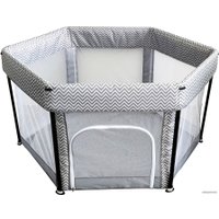 Игровой манеж ForKiddy Quadro plus 2 в 1 (серый)