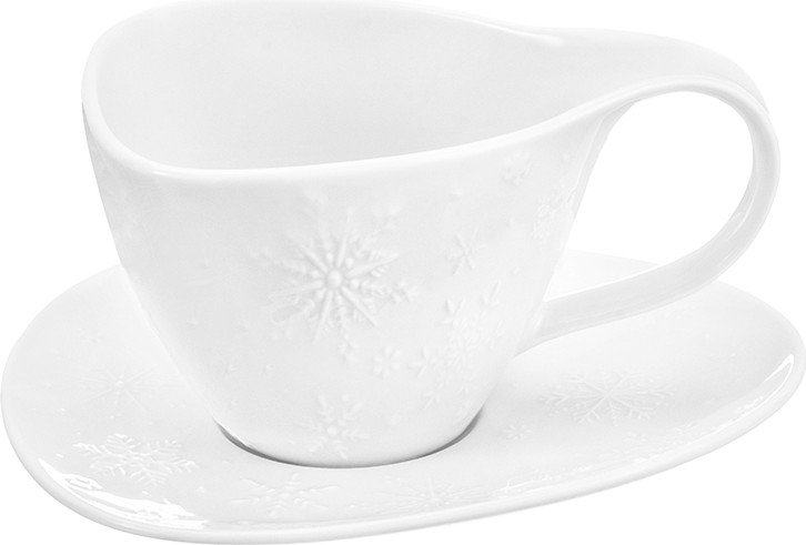 

Чашка с блюдцем Elan Gallery Снежинки 540966