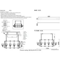 Подвесная люстра Crystal Lux Nicolas SP10-L1300 (никель/белый)