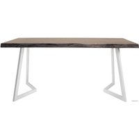 Кухонный стол Buro7 Уиллис 180 (с обзолом, дуб мореный/белый)