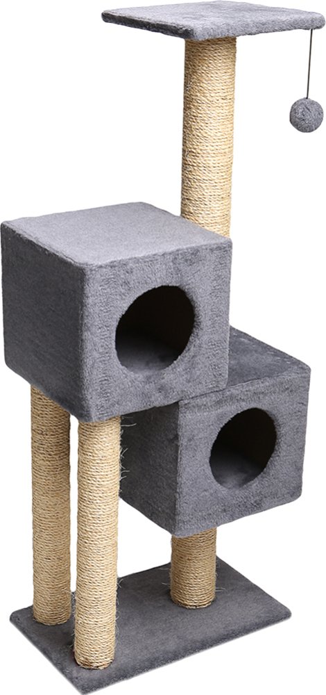 

Комплекс Cat House Двойной домик 1.27 (сизаль серый)