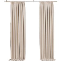 Комплект штор Модный текстиль 112MT391001 (250x200, 2 шт, жемчужный)