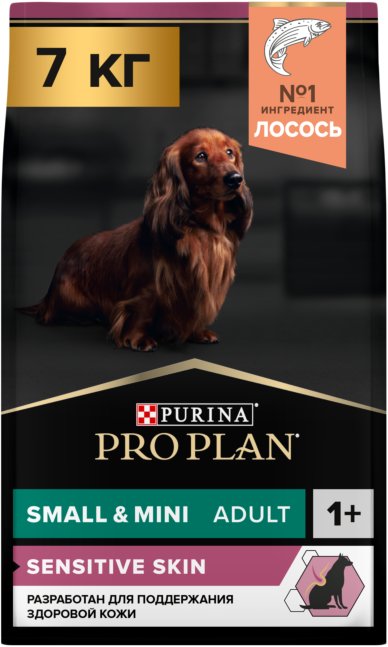 Сухой корм для собак Pro Plan Adult Small & Mini Optiderma Sensitive Skin с лососем 7 кг