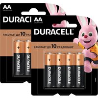 Батарейка DURACELL LR6/MN1500 AA 4 шт. (2 упаковки)