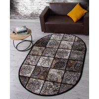 Ковер для жилой комнаты Merinos Valencia Deluxe d328-OVAL-BROWN (2x3)