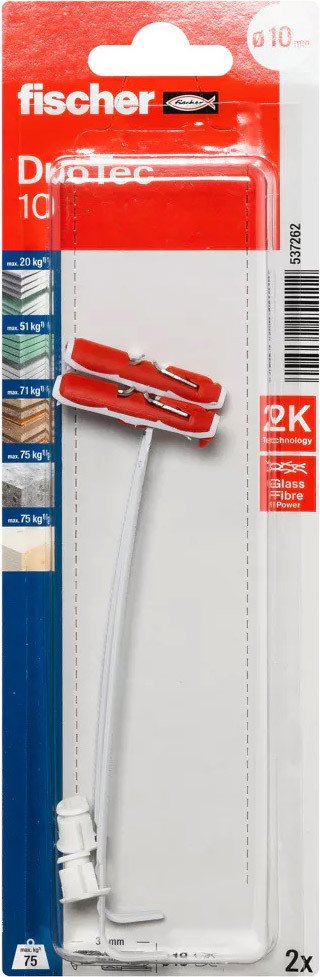 

Дюбель универсальный Fischer DuoTec 10 537262 (2 шт)