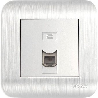 Розетка телефонная Luxar Deco RJ-11 10.048.03 (серебристый)