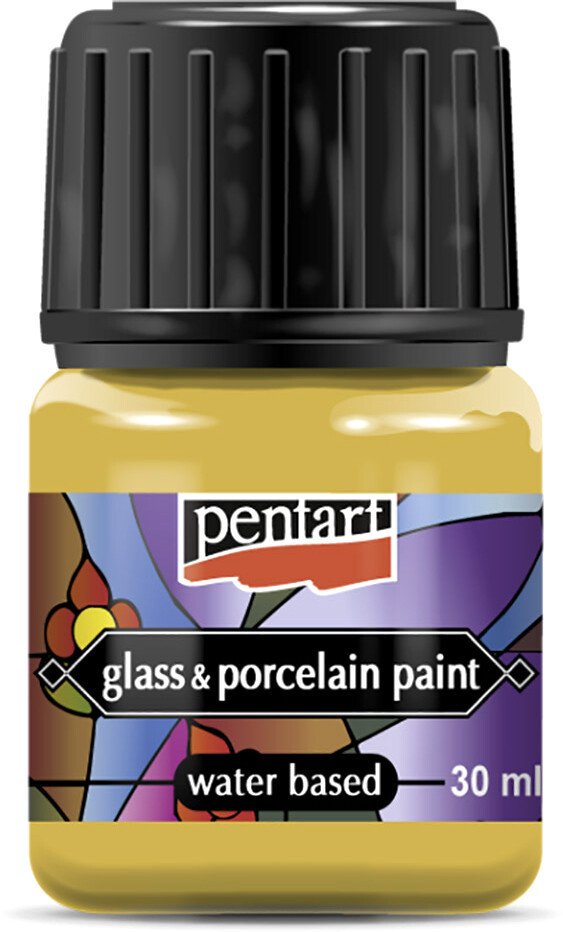 

Краска для стекла и керамики Pentart Glass&Porcelain 30 мл (золотой)