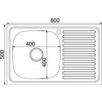 Кухонная мойка Mixline R 555233 (с сифоном)