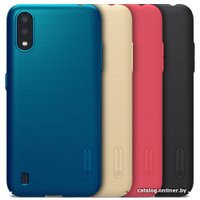 Чехол для телефона Nillkin Super Frosted Shield для Samsung Galaxy A01 (золотистый)