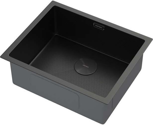 Кухонная мойка ARFEKA ECO AR 550*450 POP-UP BLACK PVD NANO DECOR