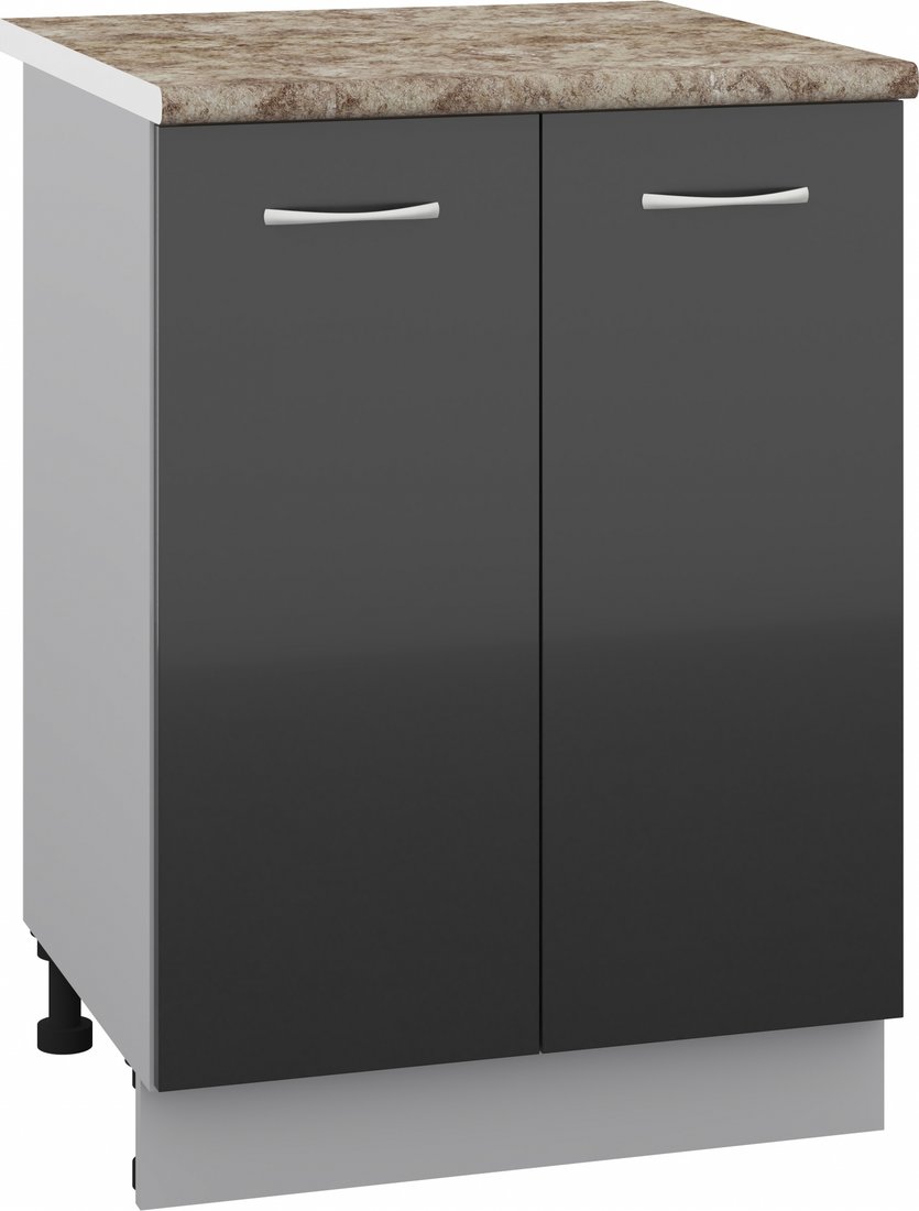 

Шкаф напольный Кортекс-мебель Корнелия Лира НШ60р (черный/мадрид)