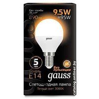 Светодиодная лампочка Gauss LED Globe E14 9.5 Вт 3000 К 105101110