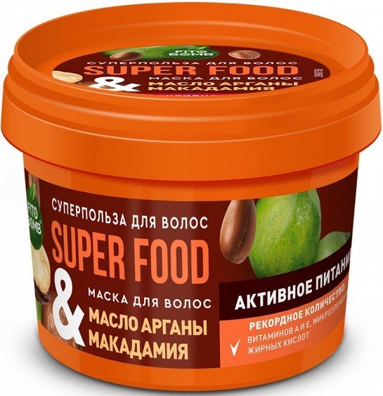 

Маска Фитокосметик Superfood Масло арганы & макадамия активное питание 100 мл