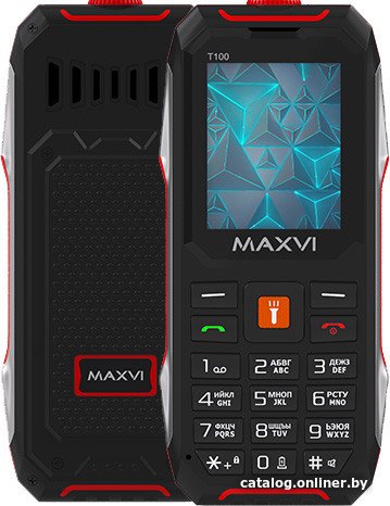 Кнопочный телефон Maxvi T100 (красный)