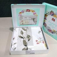 Евро комплект постельного белья TAC Sandra CK 60306015 (V01-экру ранфорс)