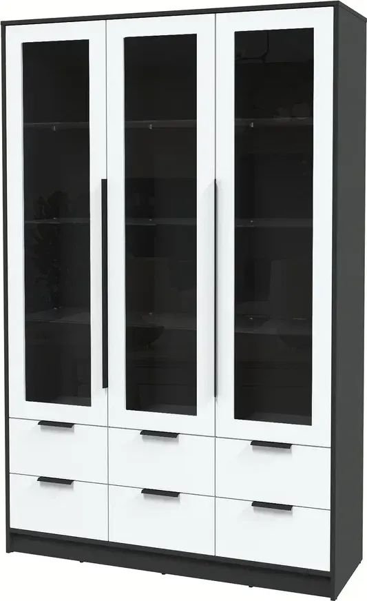 

Шкаф-витрина Интерлиния Концепт КТ-ШВ3 Глосс (антрацит/белый)