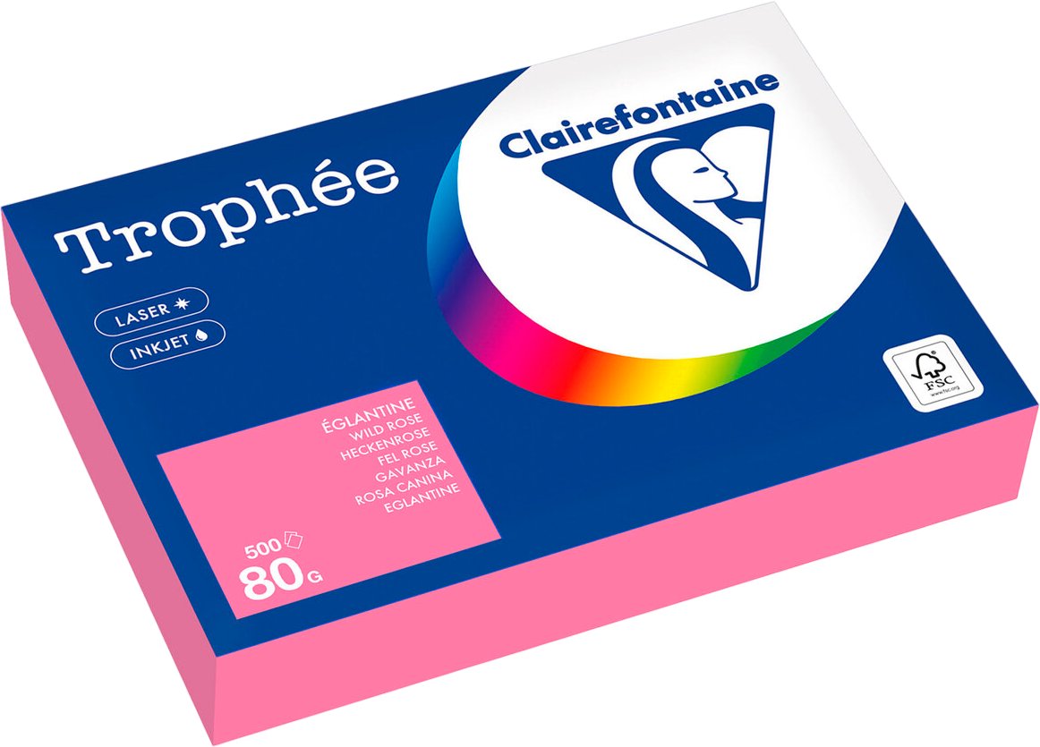 

Офисная бумага Clairefontaine А4 80г/м2 1997PC (500л, пастельный розовый)