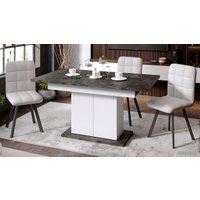 Кухонный стол Трия Детройт Тип 1 (белый/ателье темный)