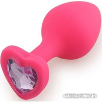 Анальная пробка Play Secrets Silicone Butt Plug Heart Shape Medium розовый/светло-фиолетовый 39815