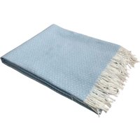 Плед Vladi Валенсия 50198 (140x200, BOUCLE REPS/белый/голубой)