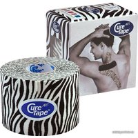 Тейп CureTape Art Zebra 5 см x 5 м 163180 (белый/черный)