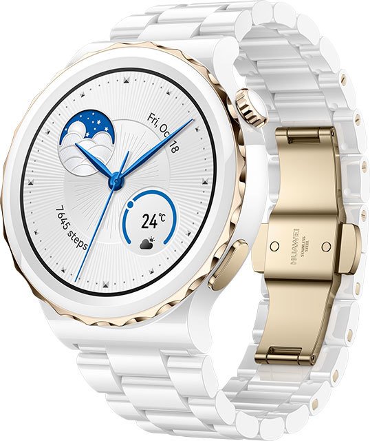 

Умные часы Huawei Watch GT 3 Pro Ceramic 43 мм (белый/керамика)
