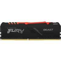 Оперативная память Kingston FURY Beast RGB 16ГБ DDR4 3200 МГц KF432C16BB12A/16