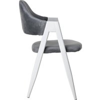 Стул с подлокотниками Mio Tesoro Луна DC-048A (велюр темно-серый/белый)