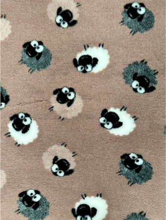 Коврик (подстилка) Profleece Овечки PF026 (бежевый/черный/белый)