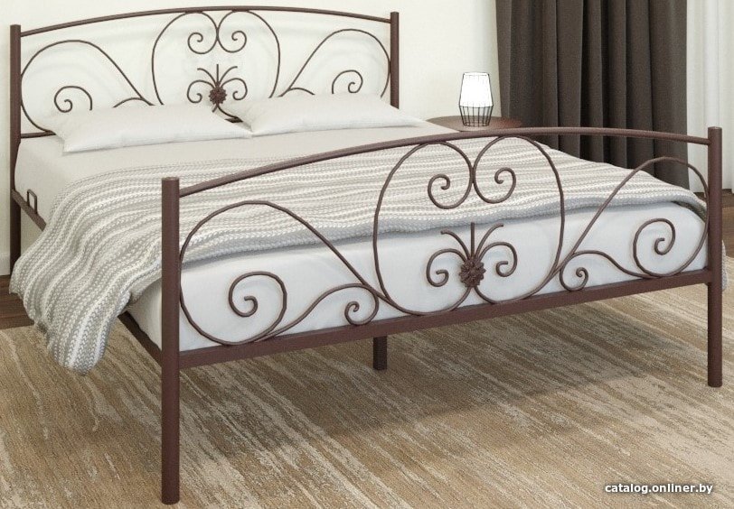 Кровать ИП Князев Нимфея 90x200 (коричневый)
