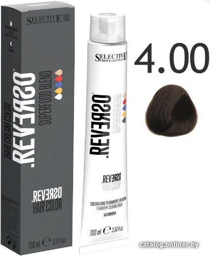 Крем-краска Selective Professional Reverso Superfood 4.00 89400 (100 мл, каштановый интенсивный)