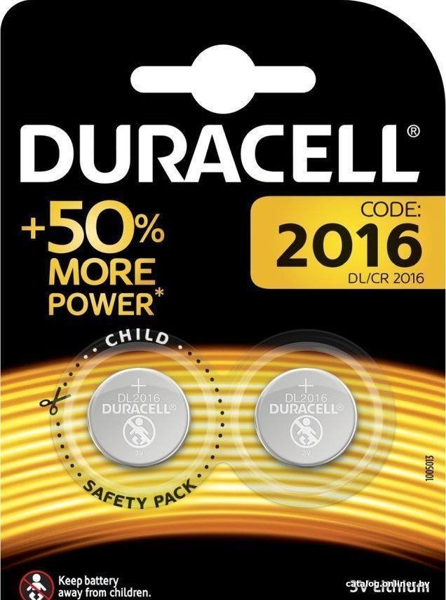 Батарейка DURACELL 2016 2 шт.