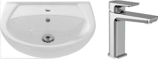 Умывальник Cersanit Erica 55 S-UM-ERI-55-1-W + 63063