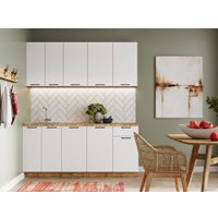 Готовая кухня Mebiplex Лилиан ЛДСП 1.8м 38мм (вотан/белый) в Солигорске