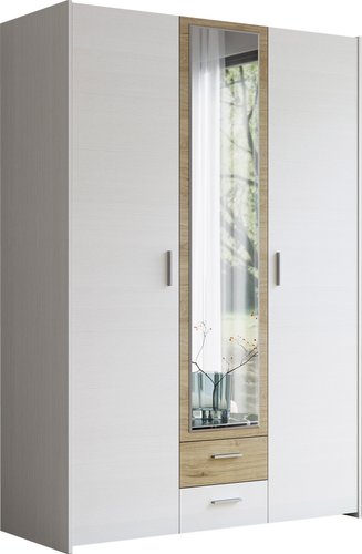 Шкаф распашной Евва Венеция ВН-3D1Z2S (бодега белый/гикори кингстон)