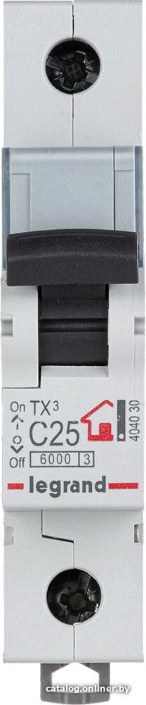 Выключатель автоматический Legrand TX3 1P C 25A 6кА 1M 404030