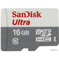 Карта памяти SanDisk Ultra microSDHC Class 10 UHS-I 16GB