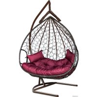 Подвесное кресло LetoLux Dublin (шоколад/бордовый)