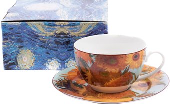 Чашка с блюдцем Choosing Porcelain Ван Гог Подсолнухи RN10004-Z039
