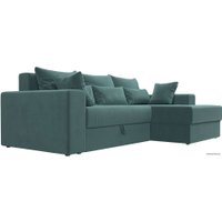 Угловой диван Mebelico Майами 15 114912 (правый, велюр, бирюзовый)