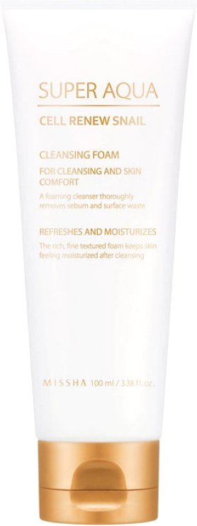 

Missha Пенка для умывания Super Aqua Cell Renew Snail регенерирующая (100 мл)