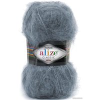 Пряжа для вязания Alize Mohair Classic 87 (200 м, угольный)