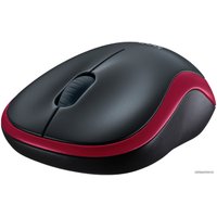 Мышь Logitech M185 (черный/красный)