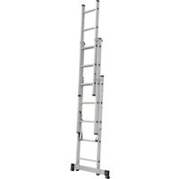 Лестница-стремянка Новая высота NV 123 алюминиевая трёхсекционная 3x5 ступеней